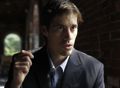 James Foley speaking to Associated Press in 2011 after his release from a previous kidnapping in Libya.