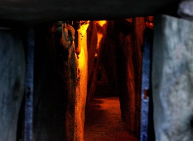The burial chamber at Newgrange.