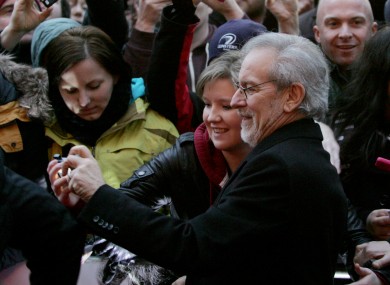 Steven Spielberg is usually on the other side of the camera.