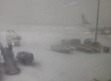 Reader Finbarr Barry sent this photo from Dublin Airport at 7:50am this morning.