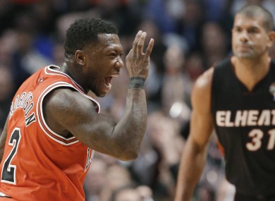 Nate Robinson of the Bulls gets his celebration on.