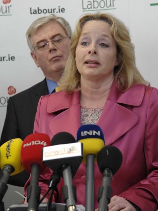 Nessa Childers with Eamon Gilmore in 2009.