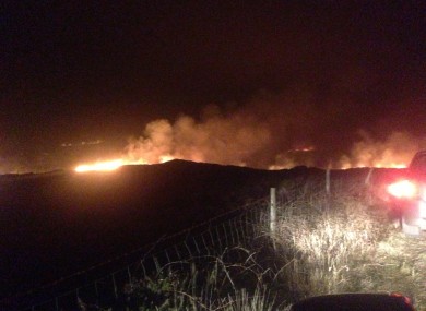 A photo of the Gorse fires raging in Co Galway last night. Submitted by reader Robert O'Dolan.