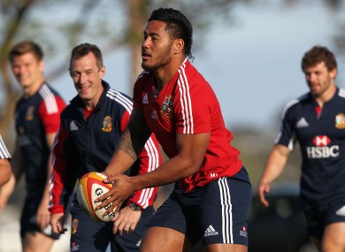 Tuilagi during the training session at Langley Park, Perth.