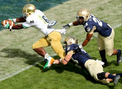 Notre Dame and Navy contested last year's Emerald Isle Classic.