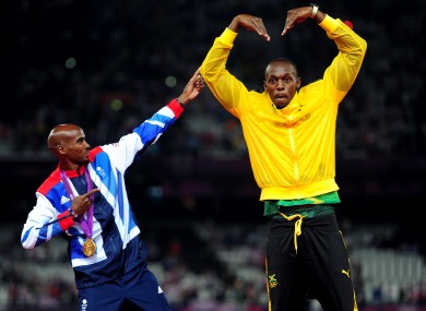 Bolt and Mo Farah will hope to do their talking on the track at this week's World Championships.