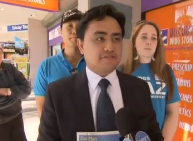 Jaymes Diaz gets tongue-tied in TV interview