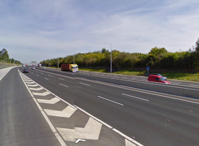 The crash that happened between exit 5 and 6 - Finglas and Blanchardstown.