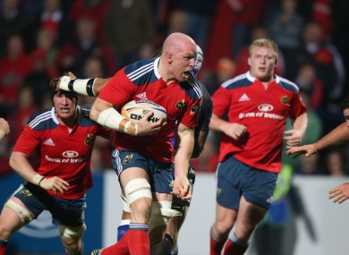 Paul O'Connell goes on the charge against Newport Gwent Dragons.