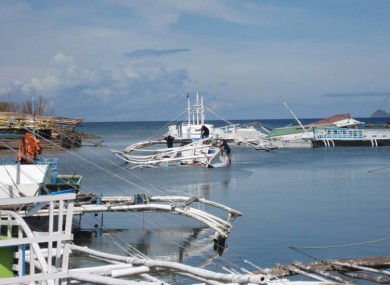 80 per cent of the dive school's boats were sunk in the storm