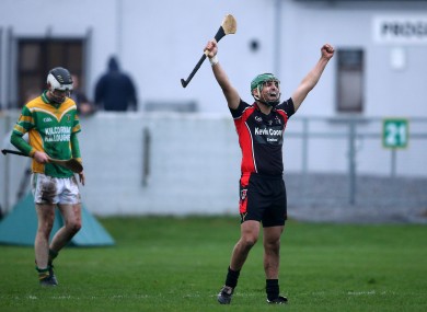 Keith Rossiter celebrates Oulart's victory.