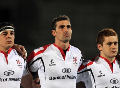 Pienaar shows his respect during a minute's silence for Nelson Mandela last weekend.