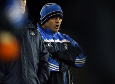 Dublin hurling boss Anthony Daly at Parnell Park tonight.