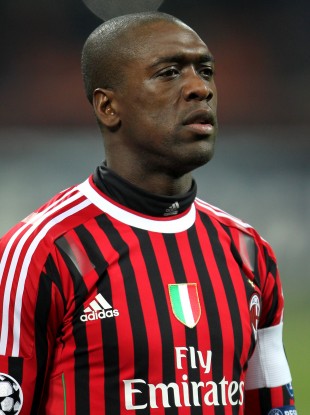 Clarence Seedorf before a 2012 Champions League game with AC Milan