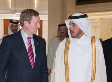 Taoiseach and Fine Gael leader Enda Kenny with Qatari Prime Minister, H.E. Abdullah Bin Nasser bin Khalifa al Thani.