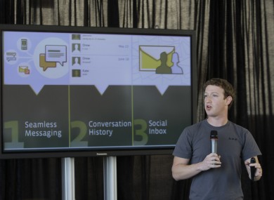 Facebook CEO Mark Zuckerberg talking about the site's new email service back in 2010.