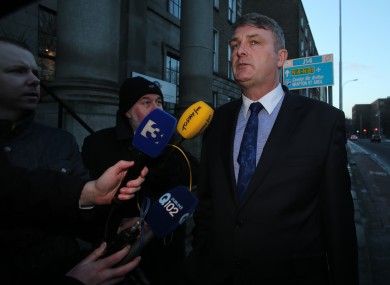 GSOC Chairman Simon O'Brien leaving a meeting with Justice Minister Alan Shatter at the Department of Justice on Monday.