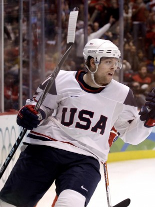 Phil Kessel was instrumental in the US reaching the last men's Olympic ice hockey final in Vancouver.