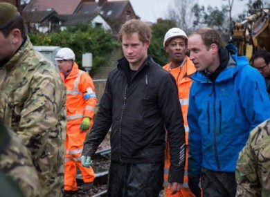 The Princes help out in Datchet, Berkshire