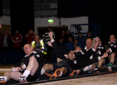 Clonmany B celebrate their victory.