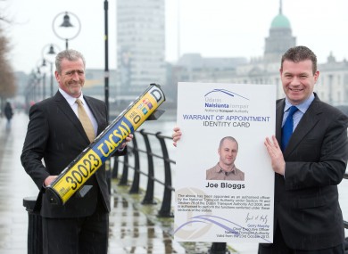 General Secretary of the National Irish Taxi Association (NITA) Jerry Brennan (left) with Junior Minister Alan Kelly.