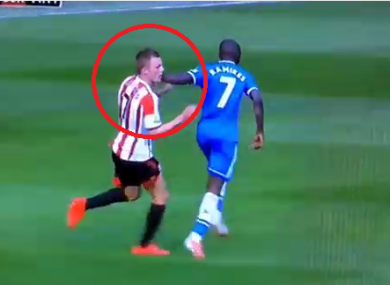 Ouch: the officials missed the clash between Ramires and Sebastian Larsson.