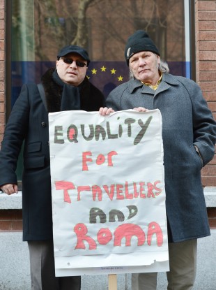 Travellers and Roma protest in Dublin last year to mark International Roma and Traveller Day.