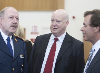 Brian Purcell (centre) alongside former Garda Commissioner Martin Callinan and former Justice Minister Alan Shatter.