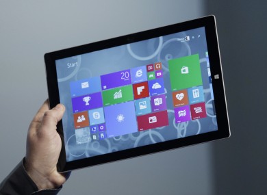 The 12-inch Surface Pro 3, which was announced yesterday.