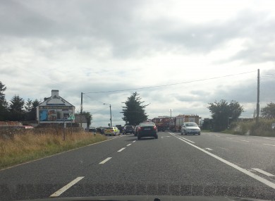 The scene of yesterday's crash.