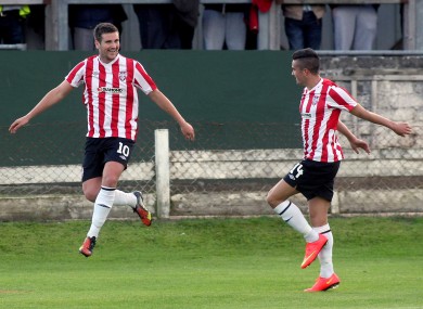 McEleney (left) bagged two for Derry.