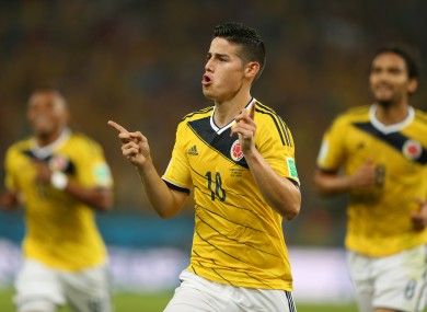 Rodriguez during this summer's World Cup.