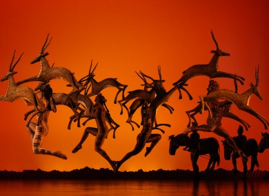 The cast of Disney's The Lion King stage show in Dublin.