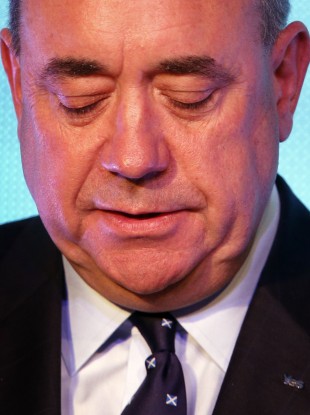 Alex Salmond speaking after defeat in the Scottish independence referendum overnight.