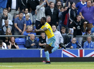 Crystal Palace's Yannick Bolasie celebrates scoring his side's second goal of the game.