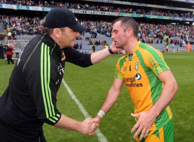 James Horan with Karl Lacey in 2013.