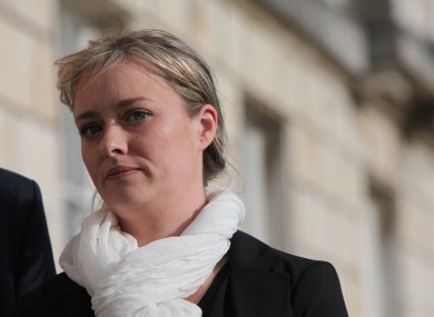 Maíria Cahill at Stormont yesterday after meeting with Northern Ireland First Minister Peter Robinson