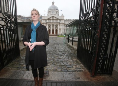Maíria Cahill prior to her meeting with Enda Kenny at Government Buildings this morning.