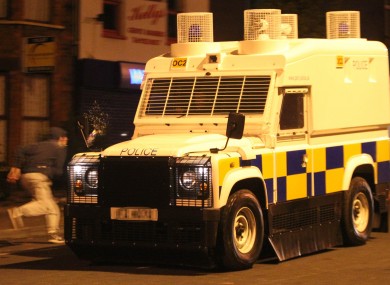 File photo of an attack on police in Belfast.