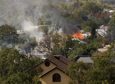 The area after the shelling.