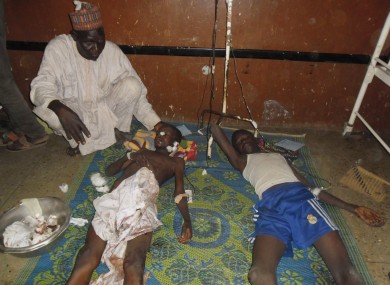 People are treated at the General hospital in Potiskum, Nigeria.