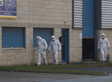 Garda forensic investigators at the scene in Parkwest.