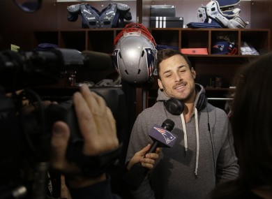 Patriots wide receiver Danny Amendola speaks to the press this week.