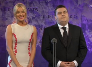 Laura Whitmore and Simon Delaney hosting last year's ceremony.
