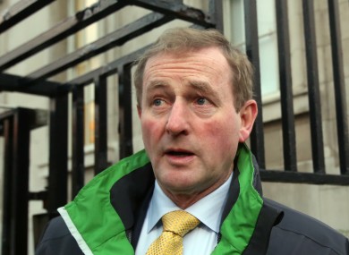 The Taoiseach on his way into Government Buildings. He walks to work most mornings.