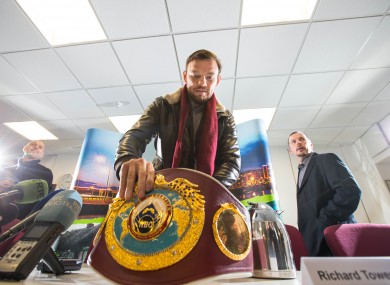 Lee: hoping to retain his belt and set up a meeting with Billy Joe Saunders.
