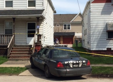 The scene after the shooting in which the baby was killed.