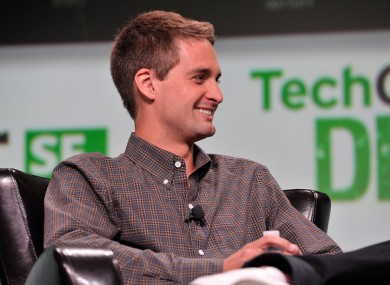 Spiegel at the TechCrunch Disrupt Conference in 2013.