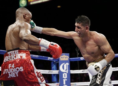 Amir Khan, pictured here during his win over Devon Alexander in December, returns to the ring this month.