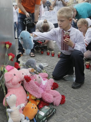 A memorial service in Ukraine